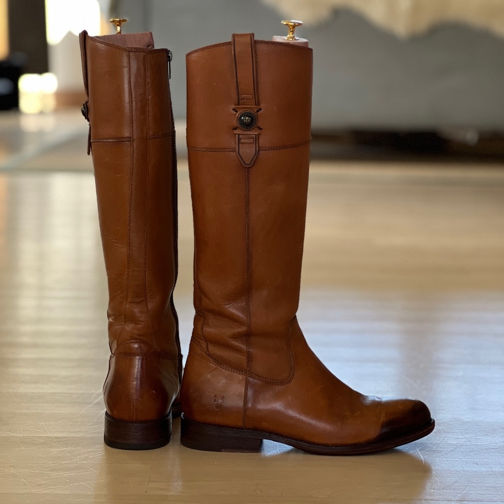 Frye Brown Heeled Boots